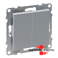 LEGRAND Suno csillárkapcsoló 10 AX alumínium, IP44, Legrand 721305IP44 világítási kellék