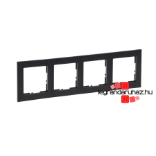 LEGRAND Suno négyes keret fekete mintás, Legrand 721574 villanyszerelés
