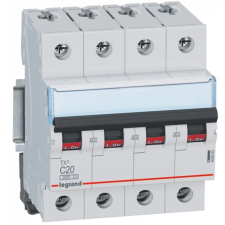 LEGRAND TX3 4P 6kA C 20A kismegszakító villanyszerelés