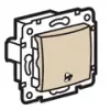 LEGRAND Valena 1 pólusú nyomó csengőjellel (250V~/10AX) elefántcsont
