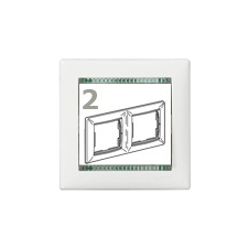 LEGRAND Valena 2-es keret kristály vízszintes villanyszerelés
