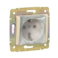 LEGRAND Valena 2P+F dugalj csapófedéllel IP44 elefántcsont villanyszerelés