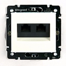 LEGRAND Valena 2xRJ45 UTP Cat6 aljzat,csavaros fehér (774243) villanyszerelés