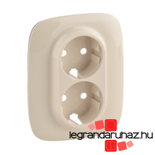 LEGRAND Valena Allure 2x2P+F aljzat monobloc burkolat + kerettel, Elefántcsont 754956 villanyszerelés