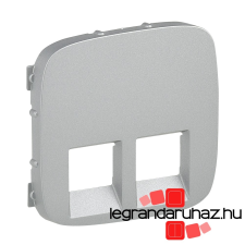 LEGRAND Valena Allure 2xRJ11/RJ45 aljzat burkolat, Alumínium 755427 villanyszerelés