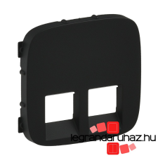 LEGRAND Valena Allure 2xRJ11/RJ45 aljzat burkolat, Fekete 755428 villanyszerelés