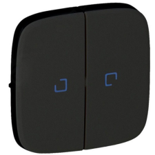 LEGRAND Valena Allure 755228 kettős kapcsolóhoz jelzőfényes burkolat fekete villanyszerelés