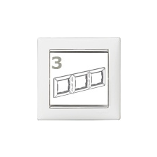 LEGRAND Valena-keret fehér-ezüst, vízszintes (3-as) villanyszerelés