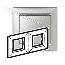 LEGRAND Valena kettős keret vízszintes Alumínium / Ezüst 770352 villanyszerelés