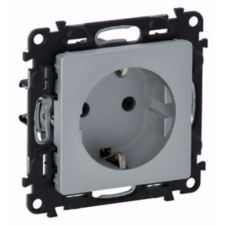 LEGRAND Valena Life 2P+F aljzat, csavaros alumínium (753325) villanyszerelés