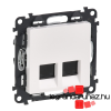 LEGRAND Valena Life 2xRJ45 Cat. 5e UTP csatlakozóaljzat fehér 753141
