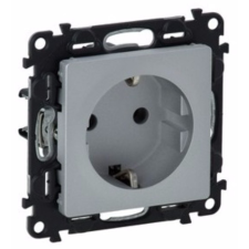 LEGRAND Valena Life 753321 2P+F aljzat, rugós alumínium villanyszerelés