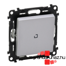 LEGRAND Valena Life egypólusú kapcsoló ellenőrzőfénnyel 10 AX alumínium 752304 villanyszerelés