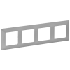 LEGRAND Valena Life keret 4-es, tetszőleges alumínium (754134)