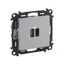 LEGRAND VALENA LIFE USB A+C TÁP.5V 3A15W ALU villanyszerelés