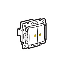 LEGRAND Valena váltókapcsoló kettős jelzőfény (250V~/10AX) fehér villanyszerelés