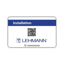 LEHMANN telepitési kártya Mifare elektronikus zár Lehmann M400, M410 a M610 zár és alkatrészei