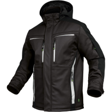 Leib Flex Antracit/Fekete Hőtükrös Téli Softshell Kabát - 6XL