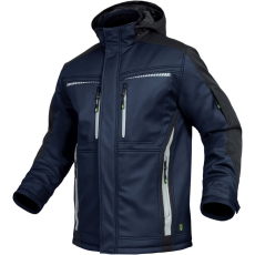 Leib Flex Sötétkék/Fekete Hőtükrös Téli Softshell Kabát - 7XL