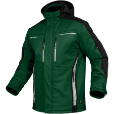 Leib Flex Zöld/Fekete Hőtükrös Téli Softshell Kabát - 6XL
