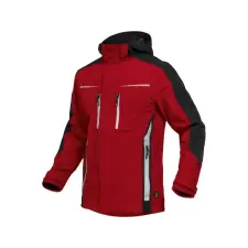 LEIBWACHTER LEIB FLEX átmeneti softshell kabát piros-fekete -XS() munkaruha
