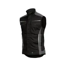 LEIBWACHTER LEIB flex mellény fekete-szürke -2xL leibwächter munkavédelmi ruházat