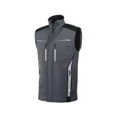 LEIBWACHTER LEIB flex softshell férfi mellény szürke-fekete- l leibwächter munkavédelmi ruházat