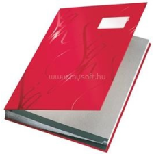 Leitz Aláírókönyv, A4, 18 részes, karton, "Design", piros (LEITZ_57450025) aláírókönyv