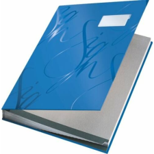 Leitz Aláírókönyv, A4, 18 részes, karton, LEITZ "Design", kék aláírókönyv