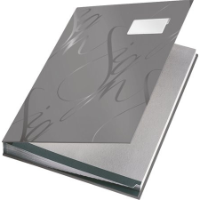 Leitz Aláírókönyv, A4, 18 részes, karton, LEITZ "Design", szürke aláírókönyv
