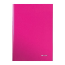 Leitz Beíró, A4, kockás, 80 lap, keményfedeles, LEITZ &quot;Wow&quot;, rózsaszín füzet