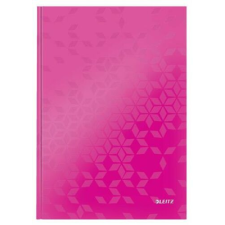 Leitz Beíró, A4, vonalas, 80 lap, keményfedeles, LEITZ "Wow", rózsaszín füzet
