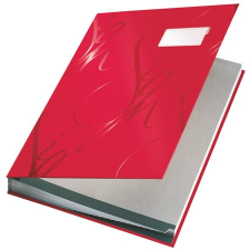 Leitz design 18 részes piros aláírókönyv aláírókönyv
