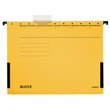 Leitz Függőmappa, oldalvédelemmel, karton, A4, LEITZ Alpha, sárga (E19860015) irattartó