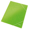 Leitz Gumis mappa, 15 mm, karton, A4, LEITZ "Wow", zöld