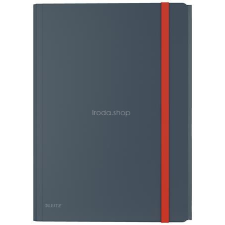 Leitz Gumis mappa, extra tasakkal, PP, A4, LEITZ &quot;Cosy&quot;, bársonyszürke mappa