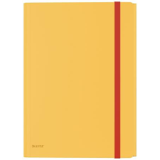 Leitz Gumis mappa, extra tasakkal, PP, A4, LEITZ &quot;Cosy&quot; melegsárga mappa