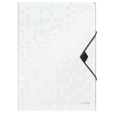 Leitz Gumis mappa, PP, A4, LEITZ "Wow", fehér mappa