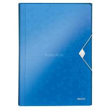 Leitz Harmonikamappa, A4, PP, 6 rekeszes, LEITZ &quot;Wow&quot;, kék mappa