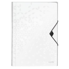 Leitz Harmonikamappa, A4, PP, 6 rekeszes, LEITZ Wow, fehér (E45890001) irattartó