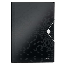 Leitz Harmonikamappa, A4, PP, 6 rekeszes, LEITZ "Wow", fekete mappa