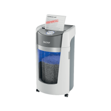 Leitz IQ OptiMax Office P5 iratmegsemmisítő, 35L, P5 mikrokonfetti, fehér (83600000) iratmegsemmisítő