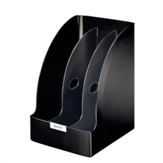Leitz Iratpapucs, műanyag, 205 mm, elválasztókkal, LEITZ "Plus Jumbo", fekete