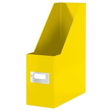 Leitz Iratpapucs, PP/karton, 95 mm, lakkfényû, LEITZ "Click&Store", sárga irattartó