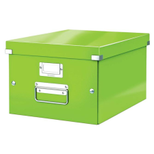 Leitz Irattároló doboz, A4, lakkfényű, Leitz Click&amp;Store, zöld irattartó