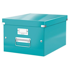 Leitz Irattároló doboz, A4, lakkfényű, LEITZ &quot;Click&amp;Store&quot;, jégkék irattartó