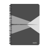 Leitz Office 90 lapos A5 kockás spirálfüzet - Szürke (44580085)