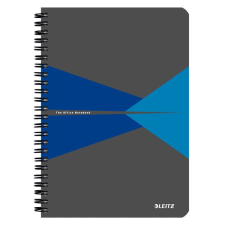 Leitz Office spirálfüzet karton borítóval, A5, kockás, szürke-kék (44580035) (leitz44580035) füzet