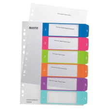 Leitz Regiszter, A4 Maxi, 1-6, LEITZ "Wow" irattartó