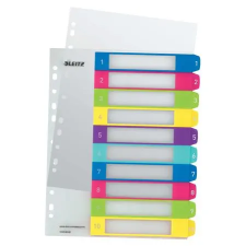 Leitz Regiszter, műanyag,  A4 Maxi, 1-10, LEITZ "Wow" regiszter és tartozékai